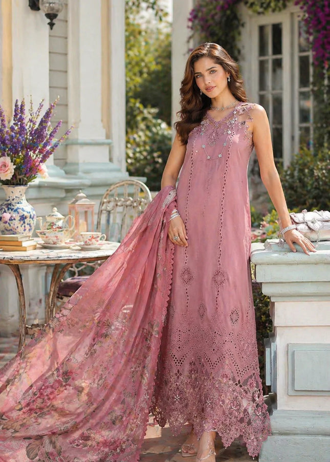 Noor By Saadia Asad | Noor Luxe Chikankari '26 - Rosewood Blush