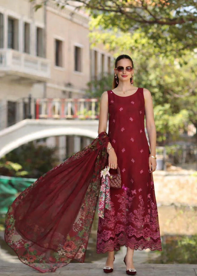 Noor By Saadia Asad | Noor Eid Luxury  Printskhaas '26 - Ruby