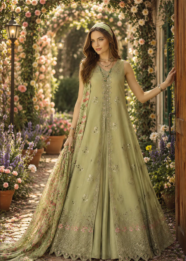 Noor By Saadia Asad | Noor Eid Luxury  Printskhaas '26 - Mint Reverie