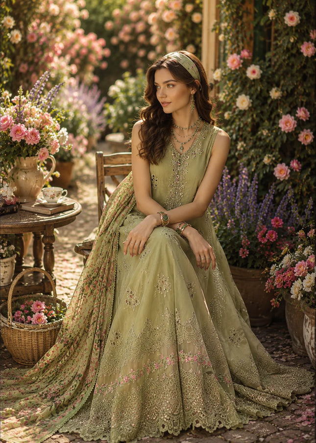 Noor By Saadia Asad | Noor Eid Luxury  Printskhaas '26 - Mint Reverie