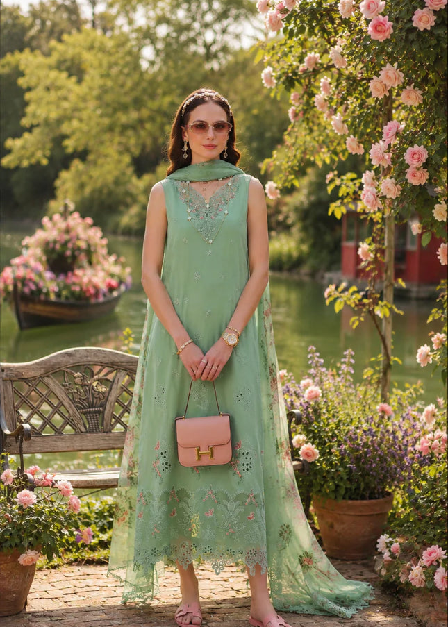 Noor By Saadia Asad | Noor Eid Luxury  Printskhaas '26 - Aqua Minté
