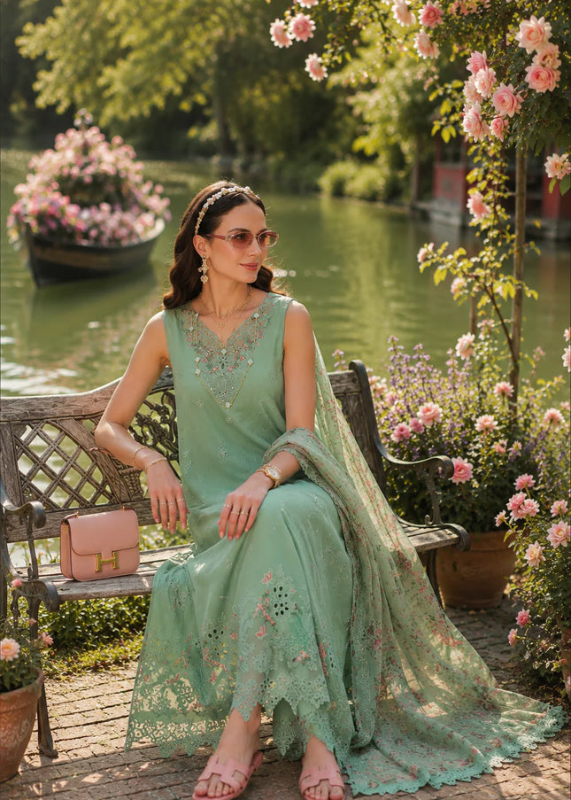 Noor By Saadia Asad | Noor Eid Luxury  Printskhaas '26 - Aqua Minté