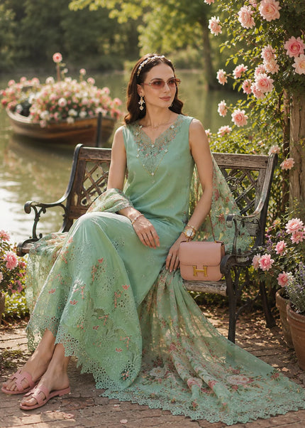 Noor By Saadia Asad | Noor Eid Luxury  Printskhaas '26 - Aqua Minté