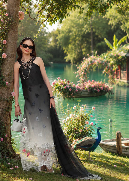 Noor By Saadia Asad | Noor Eid Luxury  Printskhaas '26 - Midnight Smoke