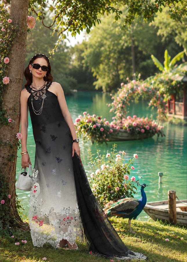 Noor By Saadia Asad | Noor Eid Luxury  Printskhaas '26 - Midnight Smoke