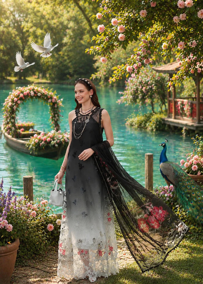 Noor By Saadia Asad | Noor Eid Luxury  Printskhaas '26 - Midnight Smoke