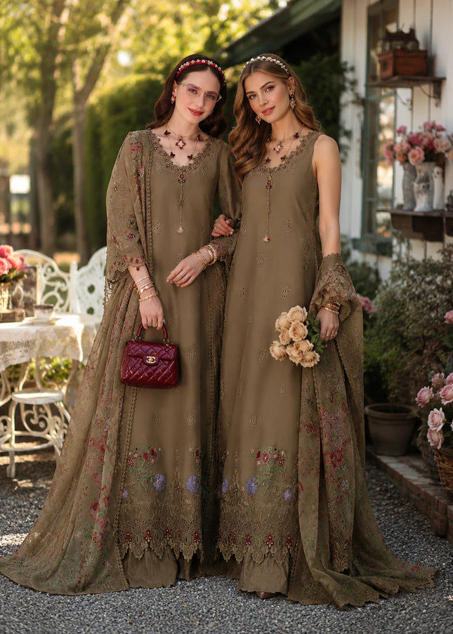 Noor By Saadia Asad | Noor Eid Luxury  Printskhaas '26 - Mocha Sienna