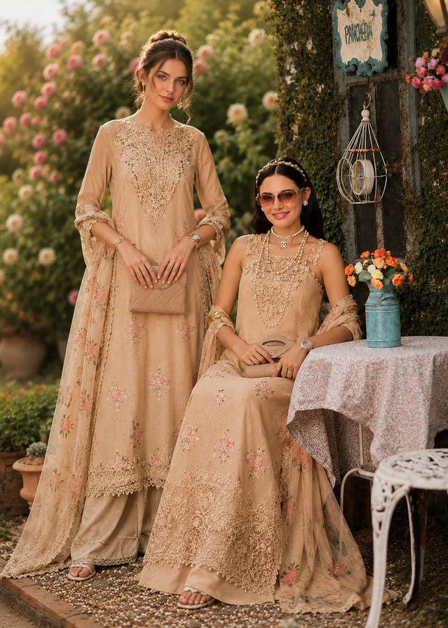 Noor By Saadia Asad | Noor Eid Luxury  Printskhaas '26 - Blush Peach