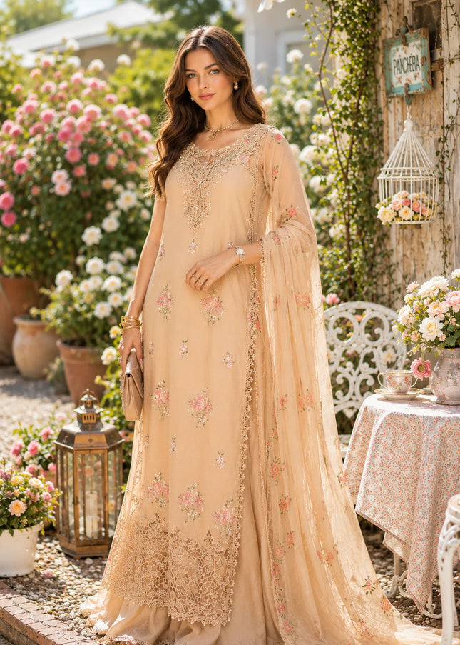 Noor By Saadia Asad | Noor Eid Luxury  Printskhaas '26 - Blush Peach