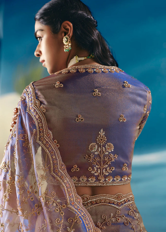 Lavender Embroidered Festive Saree