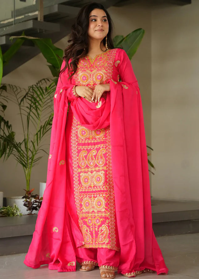 Chinnon Embroidered Pant Style Suit