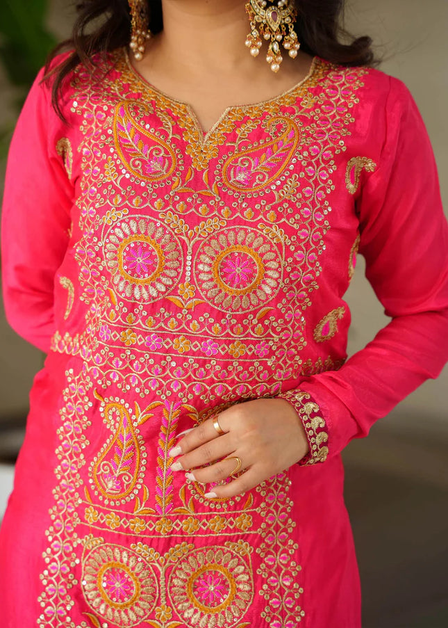 Chinnon Embroidered Pant Style Suit