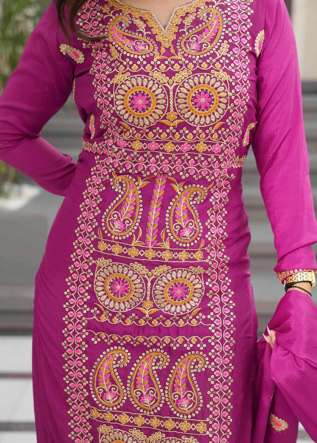 Chinnon Embroidered Pant Style Suit