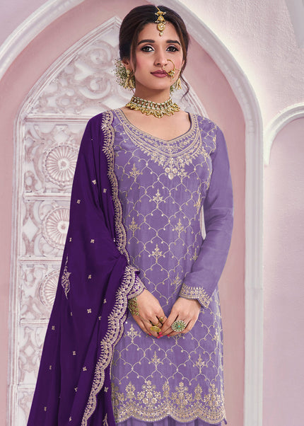Chinnon Embroidered Sharara Suit Series