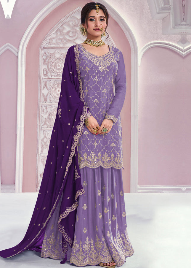 Chinnon Embroidered Sharara Suit Series