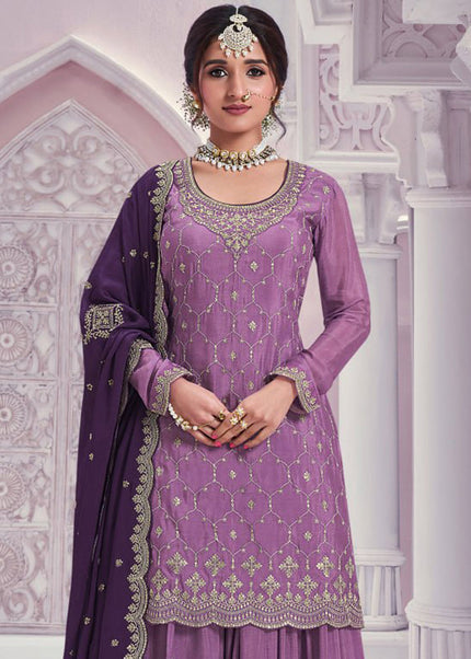Chinnon Embroidered Sharara Suit Series