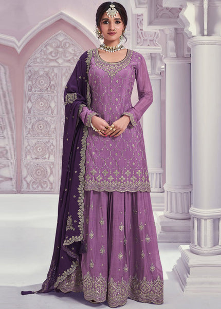 Chinnon Embroidered Sharara Suit Series