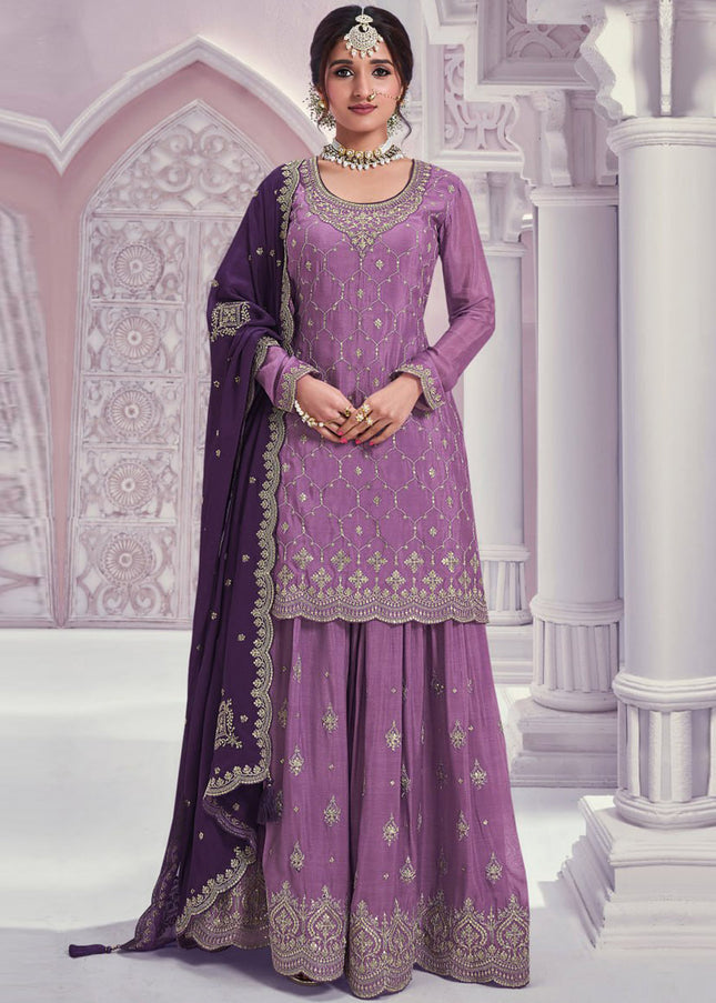 Chinnon Embroidered Sharara Suit Series
