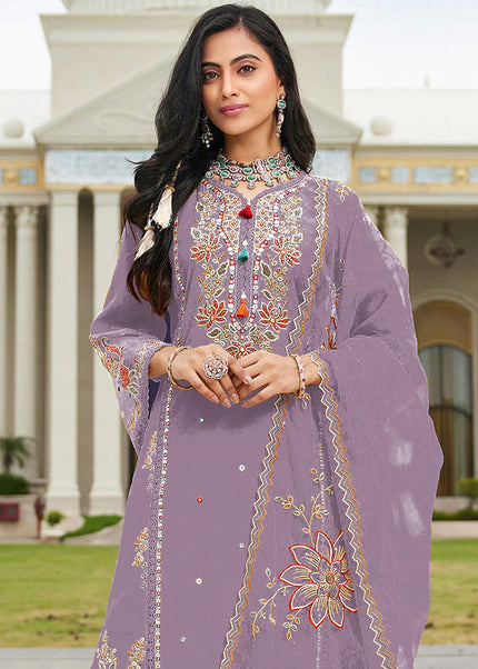 Sequins Embroidered Pant Style Suit