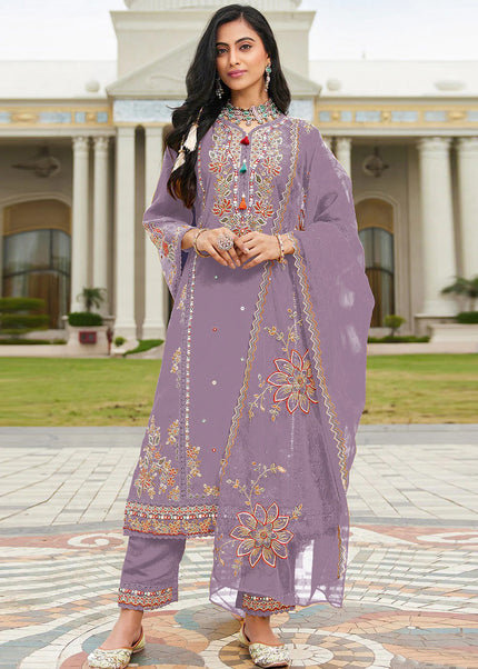 Sequins Embroidered Pant Style Suit