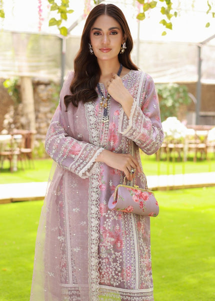 Lavender Embroidered Pant Style Suit