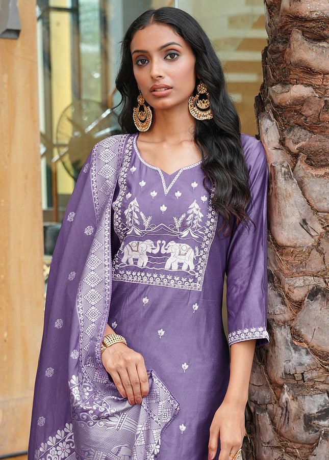 Vatican Embroidered Pant Style Suit