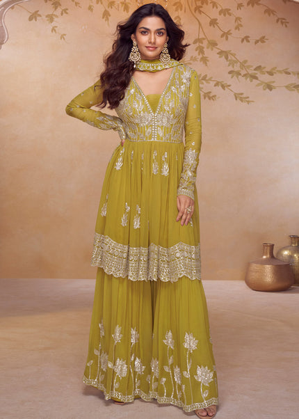 Chinnon Embroidered Sharara Suit Series