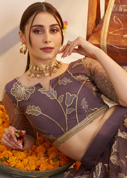 Light Purple Embroidered Lehenga Choli