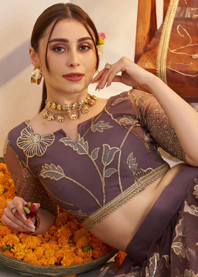 Light Purple Embroidered Lehenga Choli