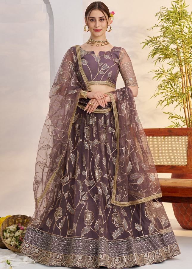 Light Purple Embroidered Lehenga Choli