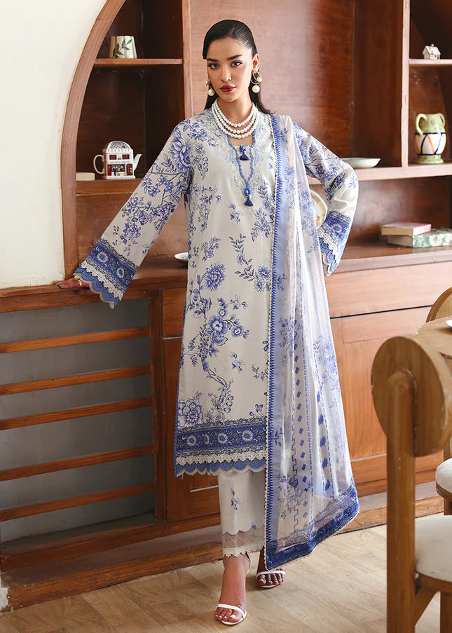 Roheenaz | Eclat Garden Printed Lawn - Lilac Bloom