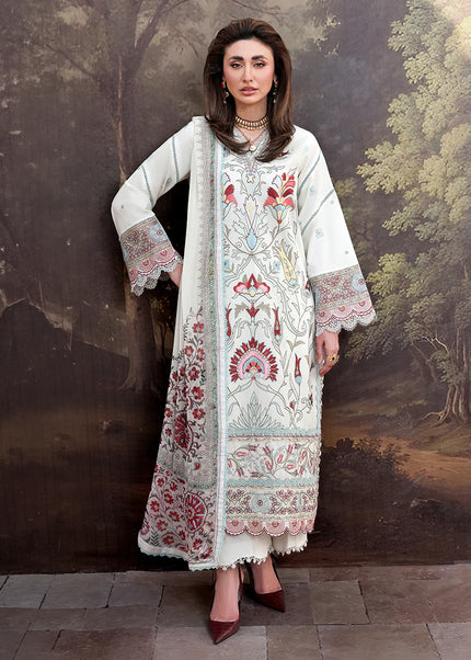 Roheenaz | Floral Reveire Luxury Lawn - Lunar Glow