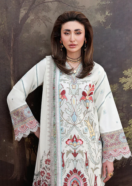 Roheenaz | Floral Reveire Luxury Lawn - Lunar Glow