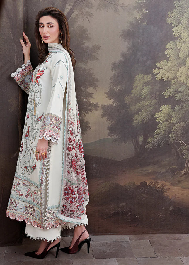 Roheenaz | Floral Reveire Luxury Lawn - Lunar Glow