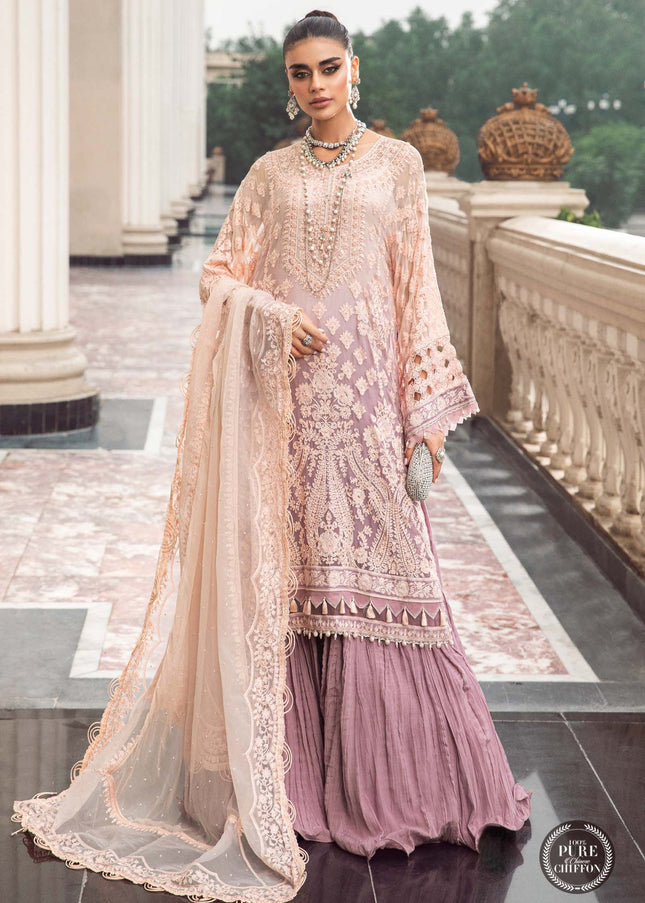 MARIA. B | Chiffon Mbroidered '23 - Lilac