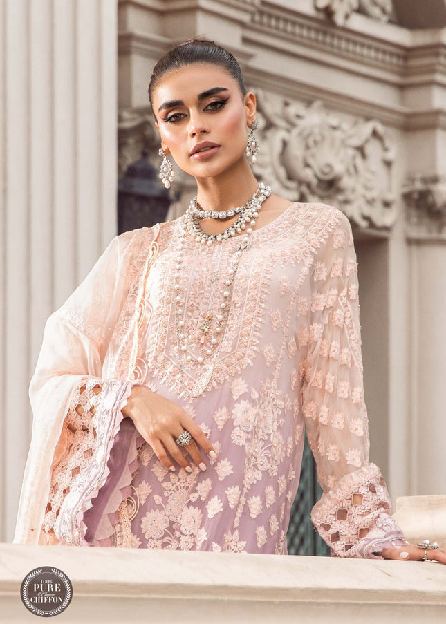 MARIA. B | Chiffon Mbroidered '23 - Lilac