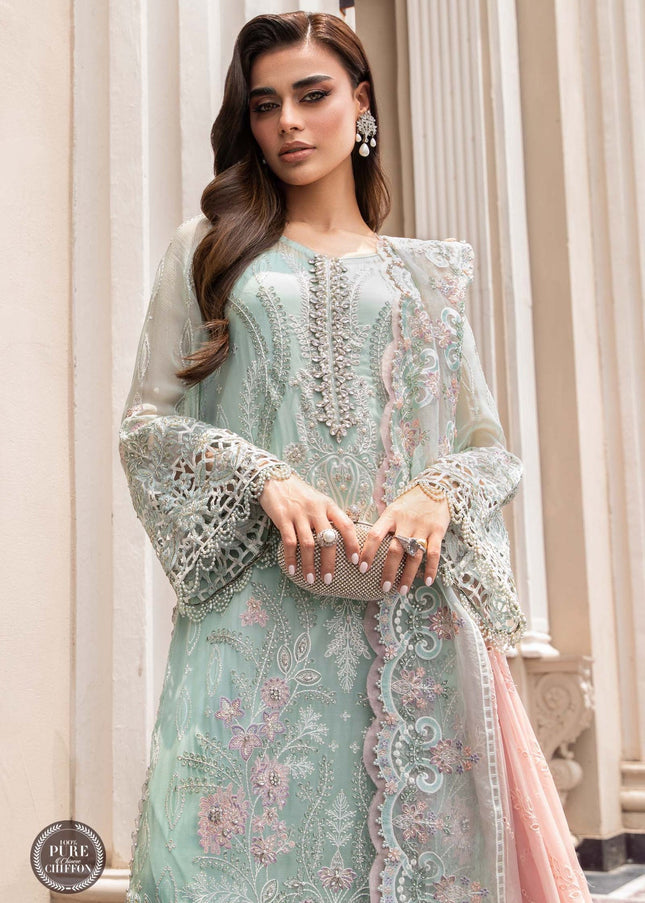 MARIA. B | Chiffon Mbroidered '23 - Mint Green
