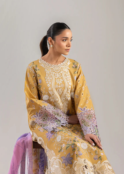 Mushq | Manaram Luxury Lawn '25 - Gold Glow