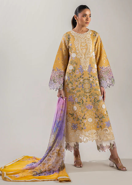 Mushq | Manaram Luxury Lawn '25 - Gold Glow