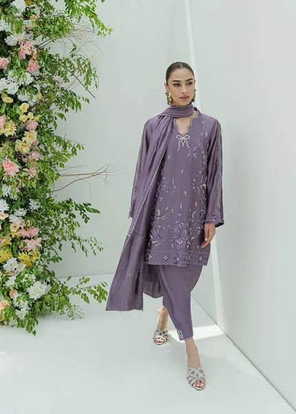 Nimrah | Occasion Wear - Mauve