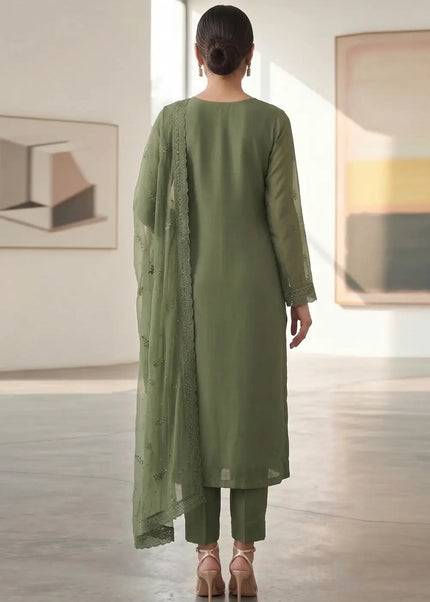 Chiffon embroidery Pant Style Suit Series
