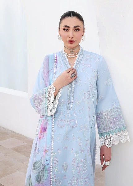 Roheenaz | Floral Reveire Luxury Lawn - Morning Petal