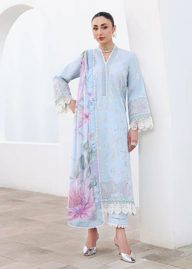 Roheenaz | Floral Reveire Luxury Lawn - Morning Petal