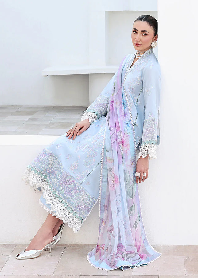 Roheenaz | Floral Reveire Luxury Lawn - Morning Petal