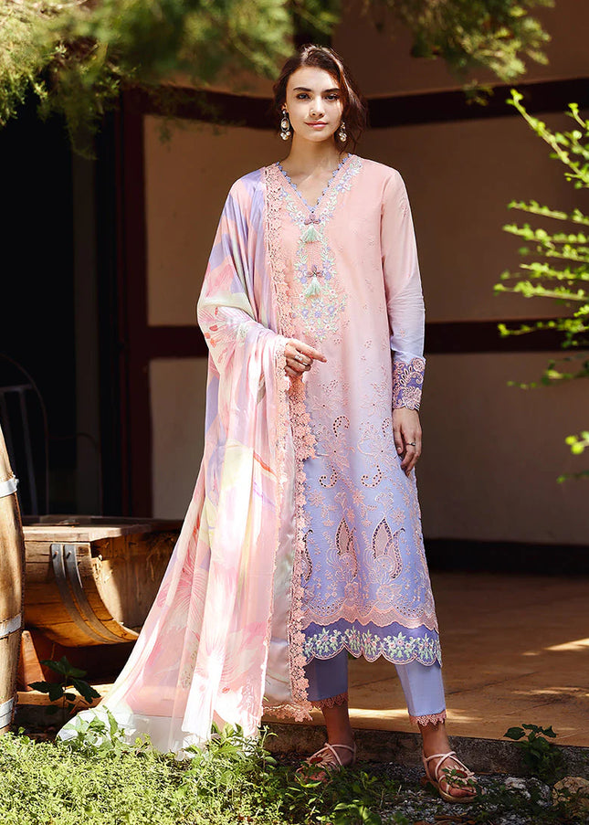 Mushq | Solace Ombre Chikankari - Morning Veil