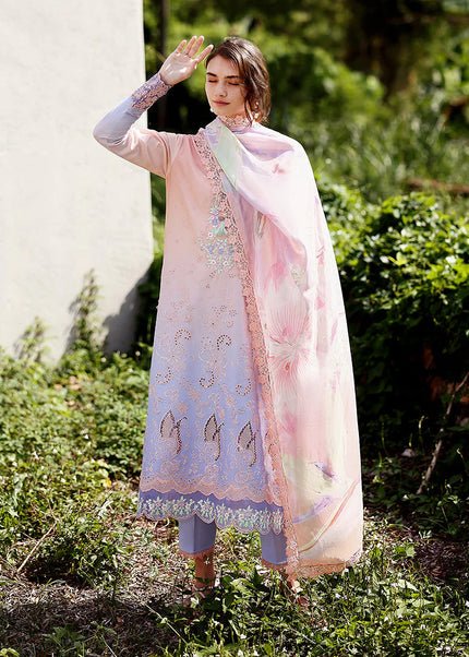Mushq | Solace Ombre Chikankari - Morning Veil