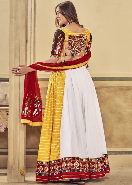 Yellow Embroidered Lehenga Choli