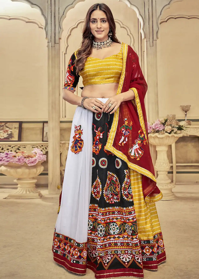 Yellow Embroidered Lehenga Choli