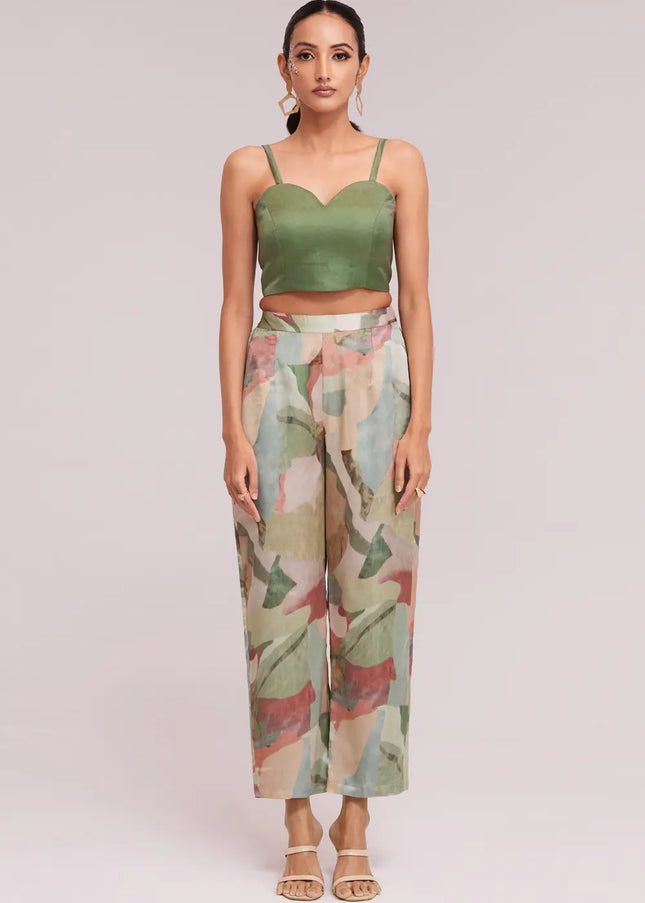 Multicolor Printed and Embroidered Co-Ord Set