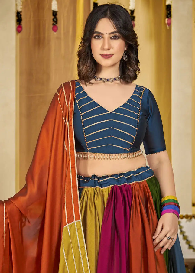 Multicolor Embroidered Lehenga Choli